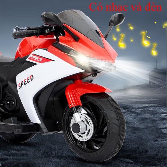 Product Introduction of Xe máy điện cho bé Xe mô tô cho bé trai R3 mẫu nhỏ sử dụng chân ga Đồ Chơi Chòi Chân 23