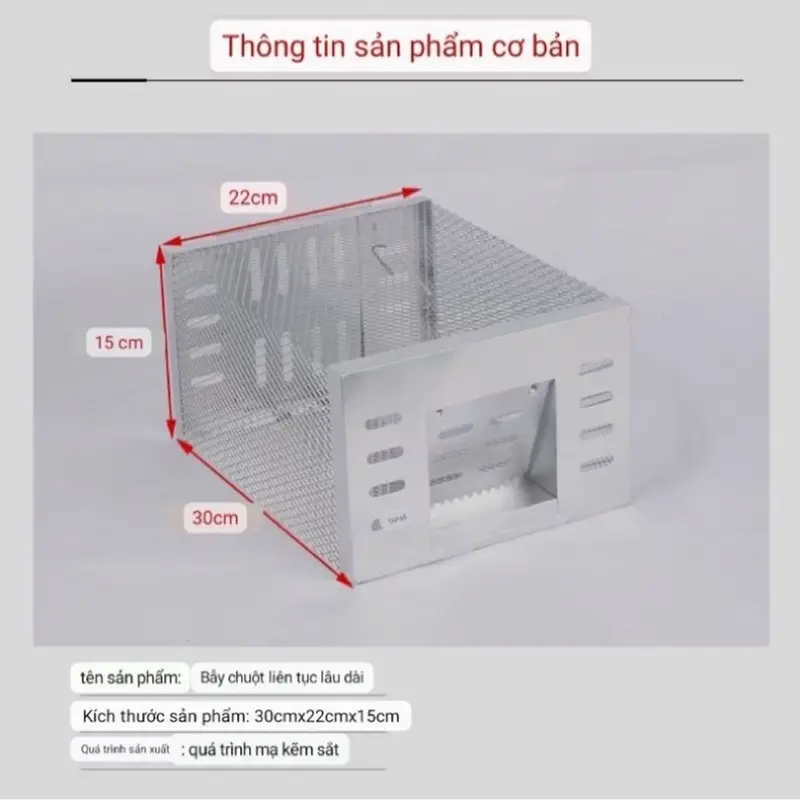 Lồng Chuột Thông Minh Tự Động Siêu Nhạy My Nhân Kích Thước 30cmx18cmx15cm 3