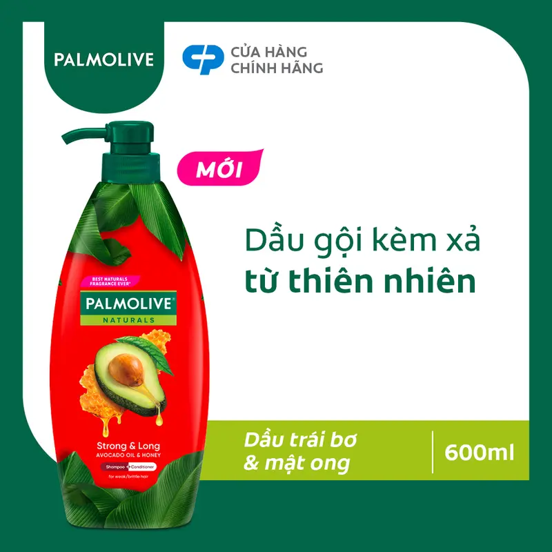 Dầu Gội Kèm Xả Palmolive Dài Mượt Chắc Khỏe 600ml 4