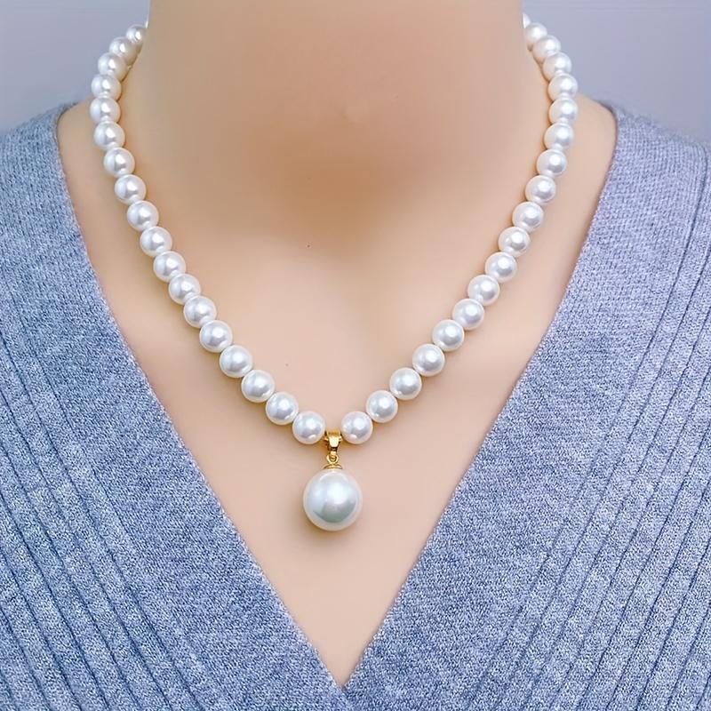 Vòng Cổ Ngọc Trai Nước Ngọt, Phong Cách Cổ Điển Sang Trọng Không Mạ, Phụ Kiện Hàng Ngày Thanh Lịch Và Sành Điệu, Món Quà Hoàn Hảo Cho Ngày Của Mẹ, Thời Trang Tuyệt Vời Cho Các Bữa Tiệc Và Những Dịp Đặc Biệt day  chuyen ngoc 0