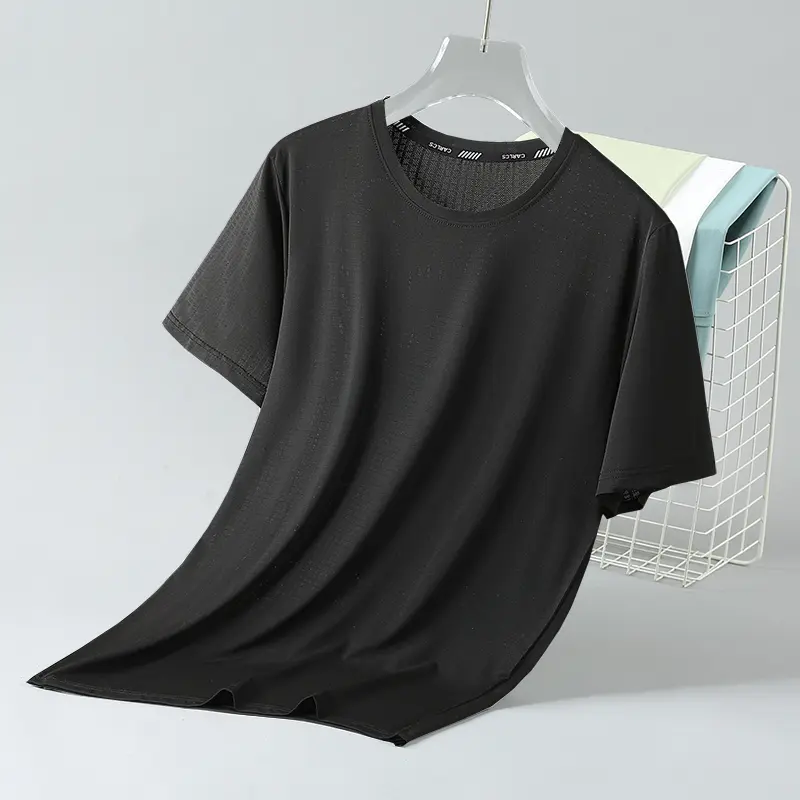 HOVEKIS   Men's Ice Feeling Casual Sports Short Sleeve Outdoor Sports Quick-Drying Ice Silk T-shirt