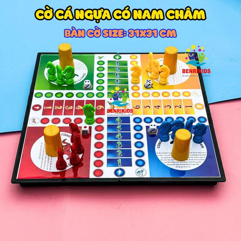 Cờ Cá Ngựa Nam Châm Cao Cấp Chơi Cùng Bạn Bè - Cờ Đua Ngựa Boardgame Trò Chơi Giải Trí Đồ Chơi Trẻ Em Chirita