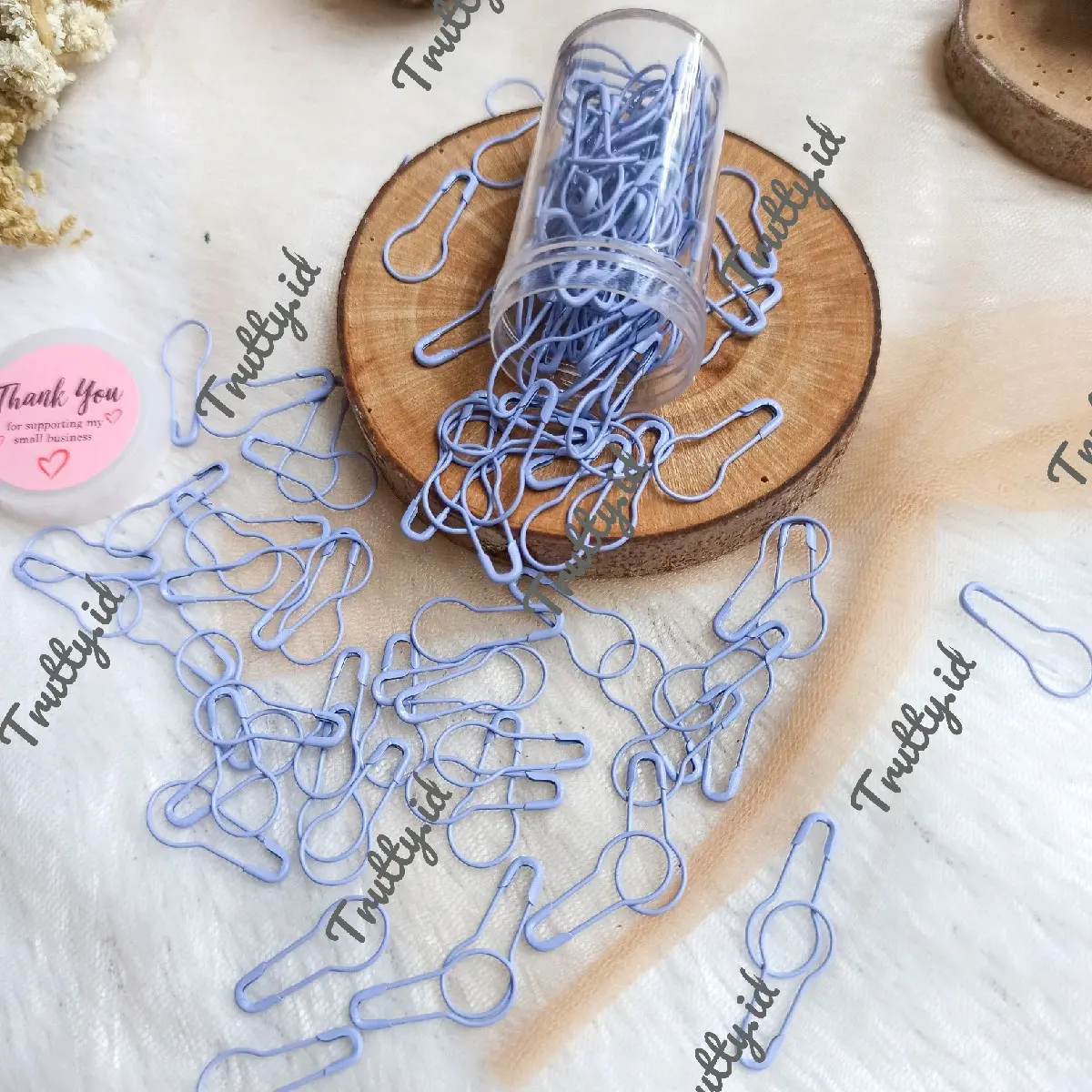 peniti Bohlam LILAC SOFT / peniti labu / peniti terong / safety pins / anti nyangkut Jilbab