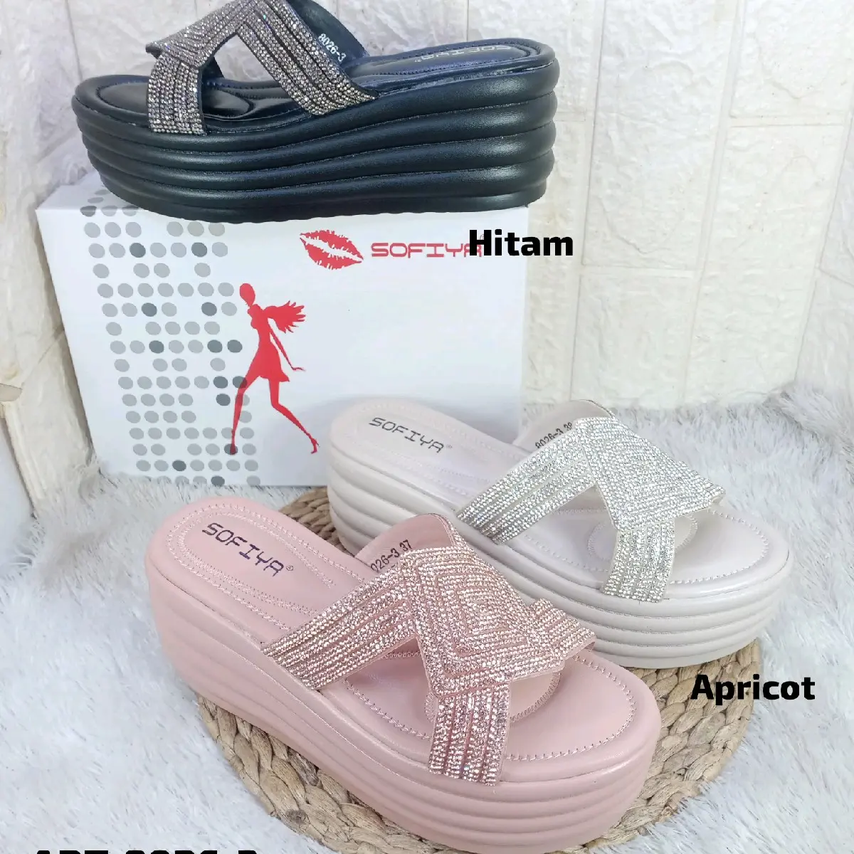 8026-3 SANDAL WEDGES IMPORT WANITA SOFIYA
