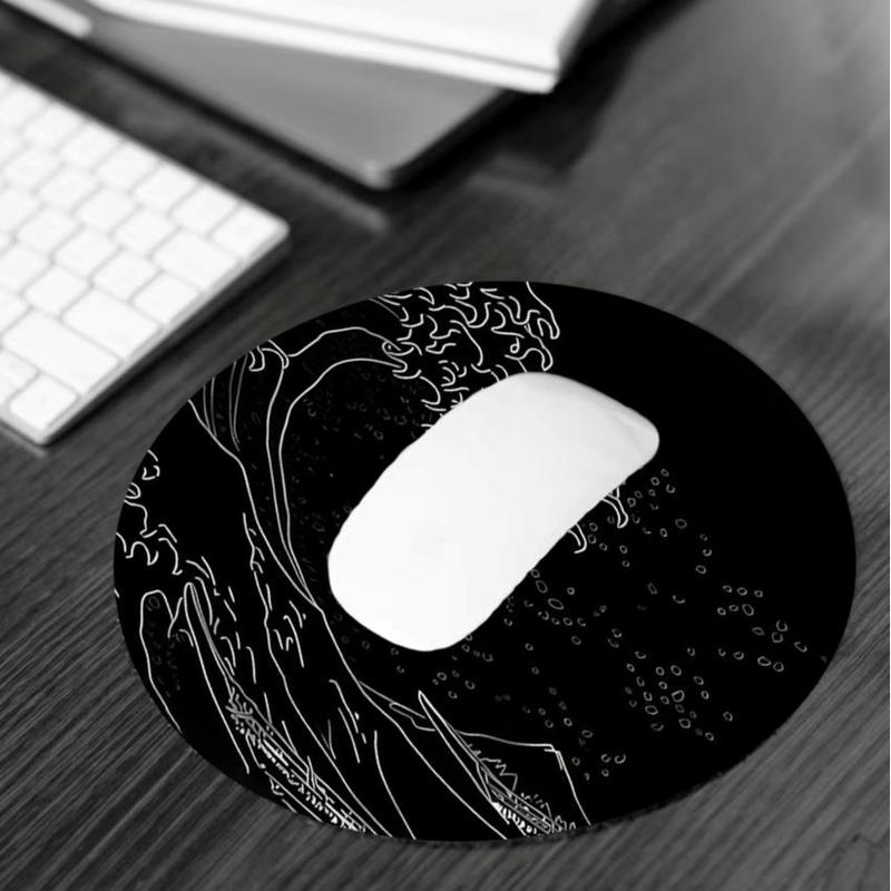 Product Introduction of Japanese Waves Sea Pattern Mouse Pad, Large Gaming Mouse Pad, Aesthetic Desktop Decoration Protective Pad, Multi-size Mousepad Suitable for Laptop, Desktop Computer Games 5