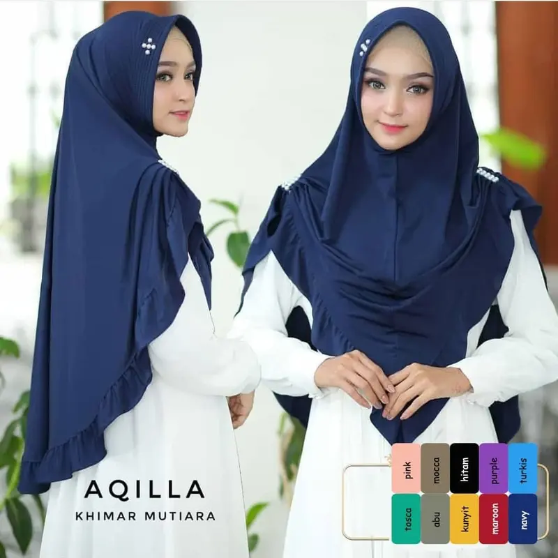 Aqila Syari Mutiara Khimar JilbabFashion JilbabMurah JilbabStyle 5