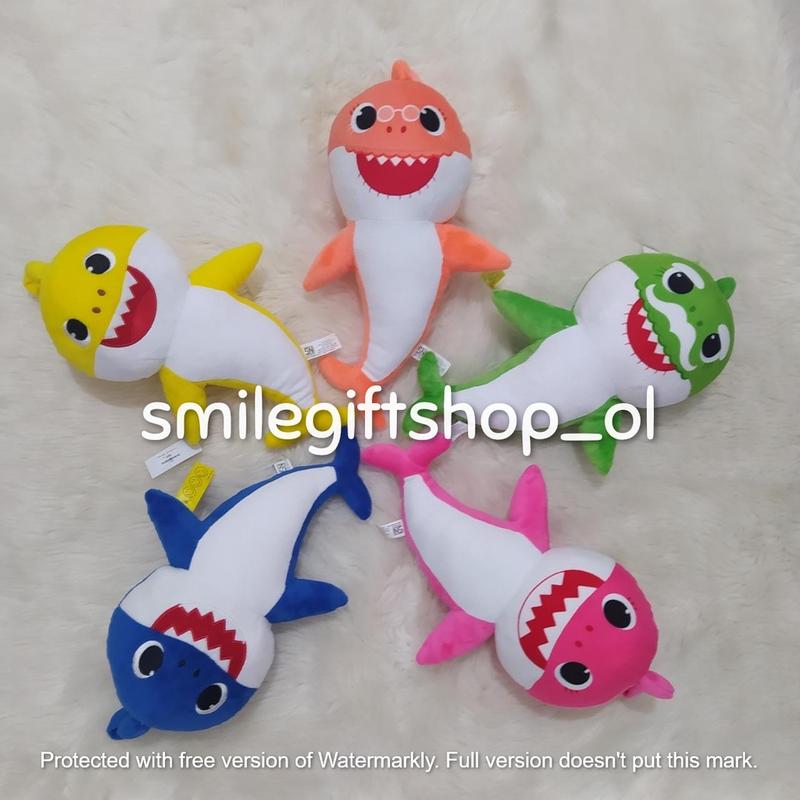 Boneka Plush Toys Anak Perempuan Laki Laki Bayi Baby Shark Pinkfong Bunyi Krincing Warna Warni Unofficial 2