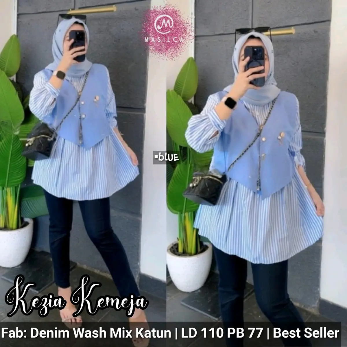 KEZIA KEMEJA ( denim wash mix cotton)