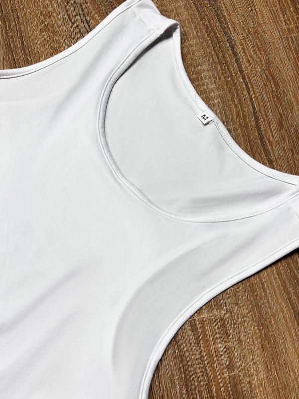 Men's Solid Color Tank Top, Breathable Comfortable Sleeveless Top for Daily Wear, Men's Top for Summer 6