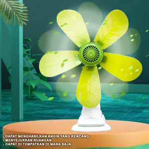 p plus Kipas Angin Listrik Jepti Javotec FC01-480(22Watt)& FC01490 (24watt )/Mini Fan 3in1 Multifungsi (jepit+dinding+duduk)/Jepit Kipas4 dan 5 leaf flexible and air supply