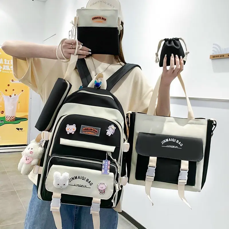Set Bộ Balo 4 Món - Balo Học Sinh Cấp 1 Cấp 2 Đi Học Đi Chơi da hoc 1