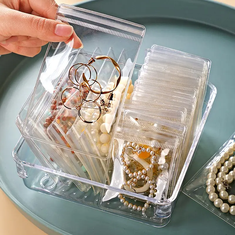 10pcs/set Jewelry Bag Pouches Anti-oxidation Bag Jewelry Storage Organizer Box