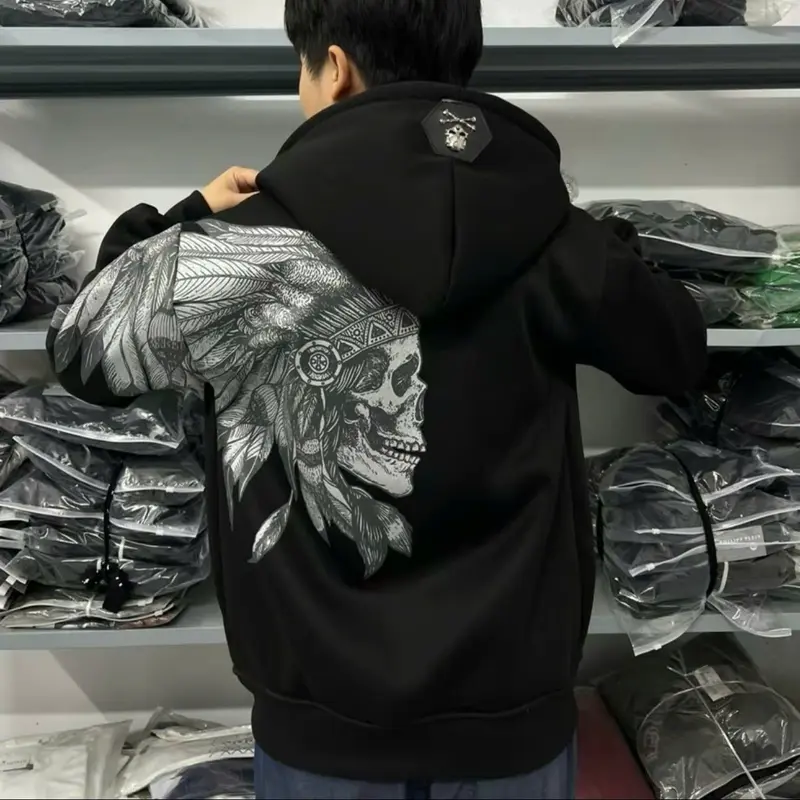 Áo  Khóa Kéo Lá Phong Thổ Dân Mẫu Mới 2024 - Áo Nỉ  Dài Tay Hot Trend Menswear Top 0