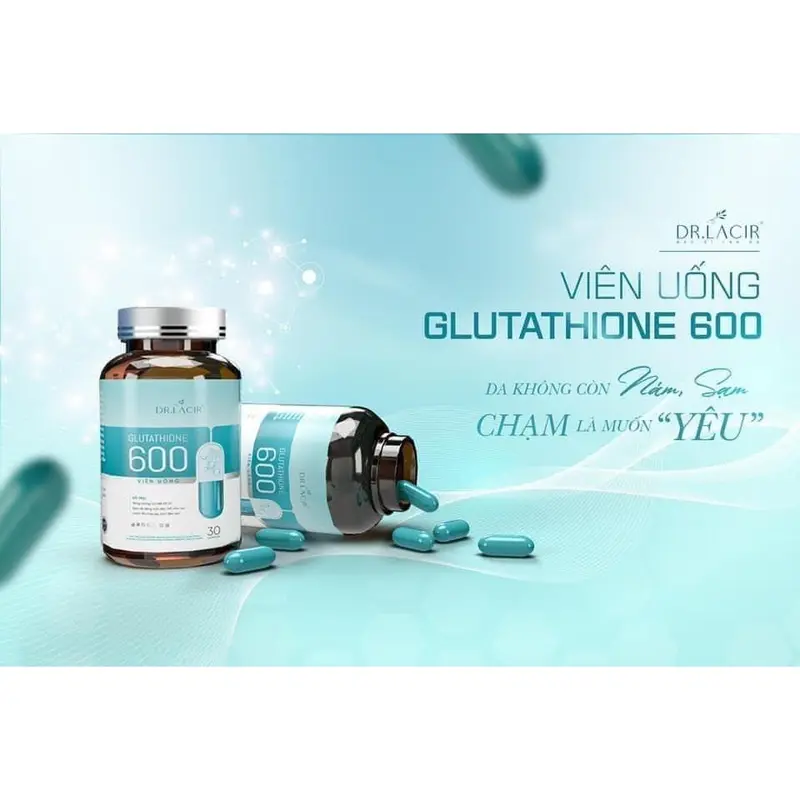 Viên Uống Nám Trắng Da Glutathione 600 Dr Lacir Chính Hãng Hạn Chế Lão Hoá Da, Nếp Nhăn, Tăng Nội Tiết Tố Nữ 4