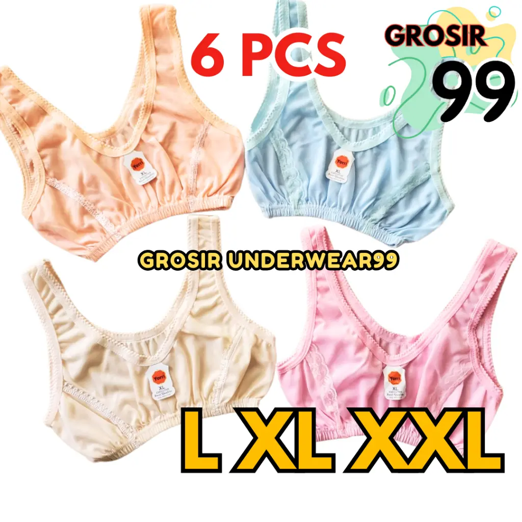 TERLARIS GROSIR 6 PCS ( SETETNGAH LUSIN ) MINISET ANAK / REMAJA / DEWASA AKSEN RENDA  CANTIK GROSIR99