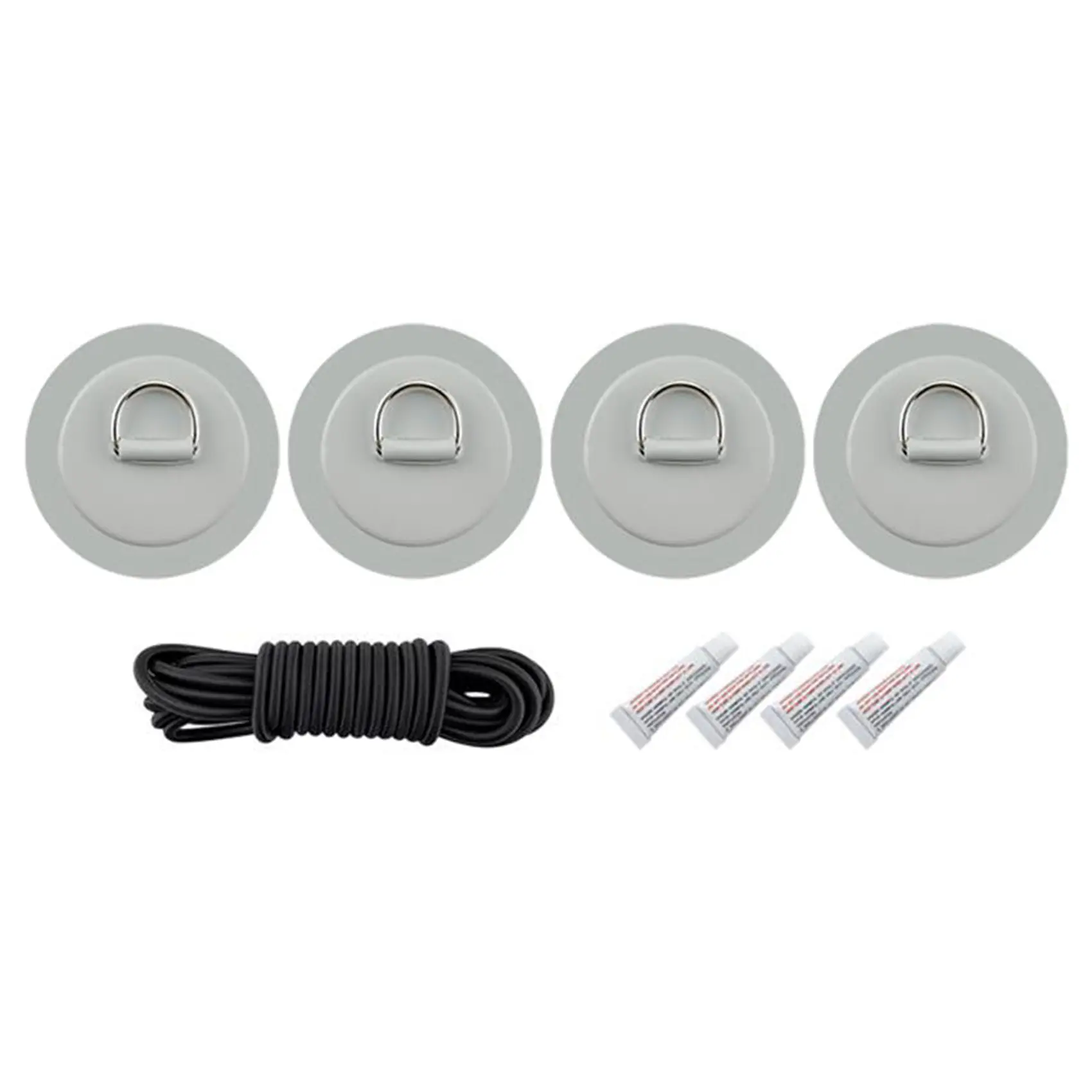 1 Set D Ring Pad PVC Patch Boat Deck Rigging 2.5M Elastic Bungee Rope Kit for Stand Up Paddle Board Deck Accessories-A