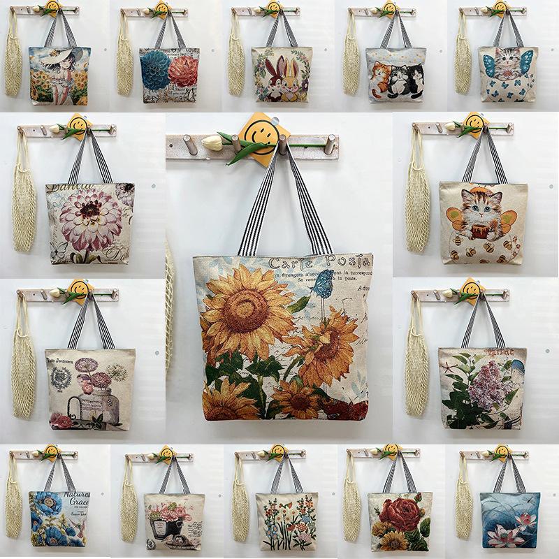 Túi Tote Vải Canvas Cỡ Lớn Có Khóa Kéo Túi Vừa A4 Rộng Rãi Đị Làm, Đi Học, Đi Chơi In Hình Cá Tính Thời Trang TT302