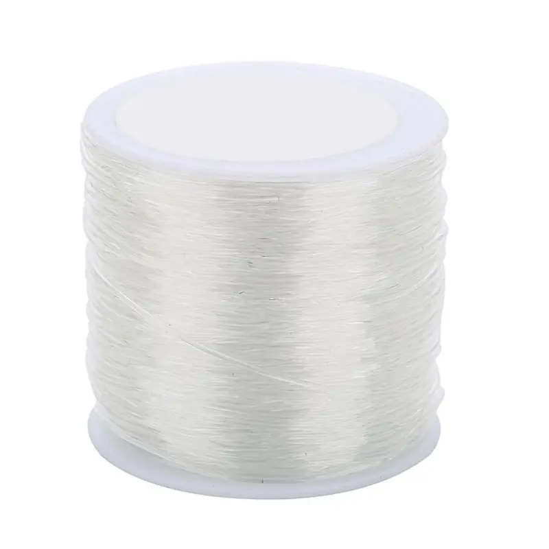 Dây chỉ đàn hồi trong suốt, dây đàn hồi mạnh và co giãn, đường kính 0,6mm, 100 mét mỗi cuộn 4