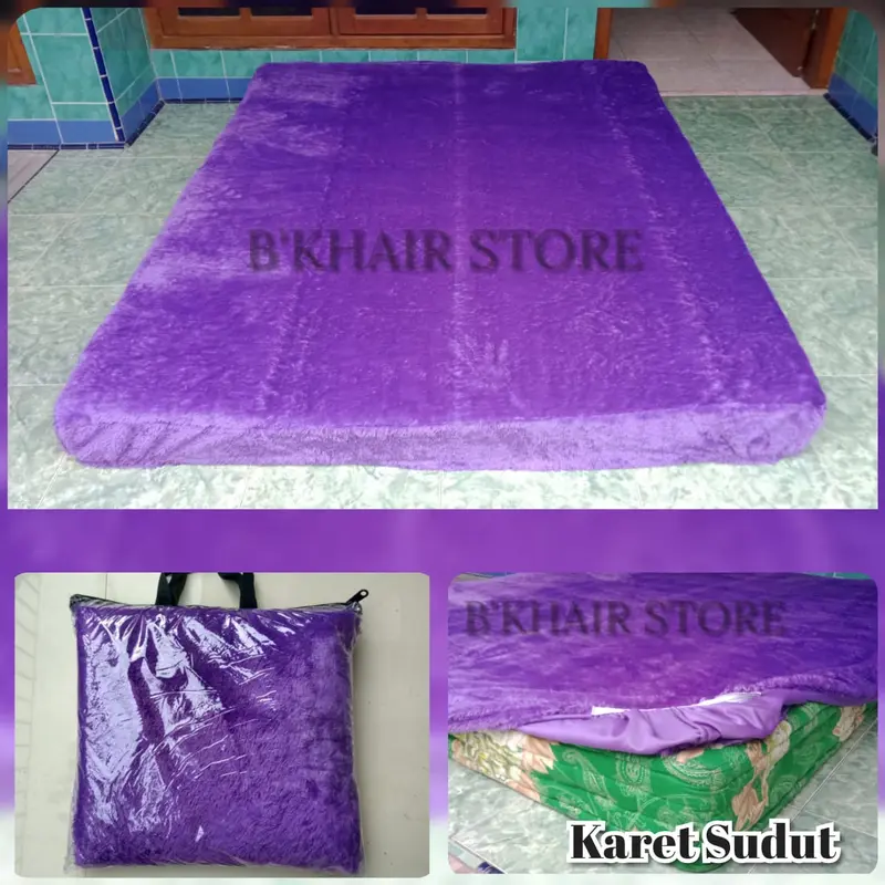 SPREI BULU RASFUR - COVER KASUR BULU - SPRAI SPRINGBED 1