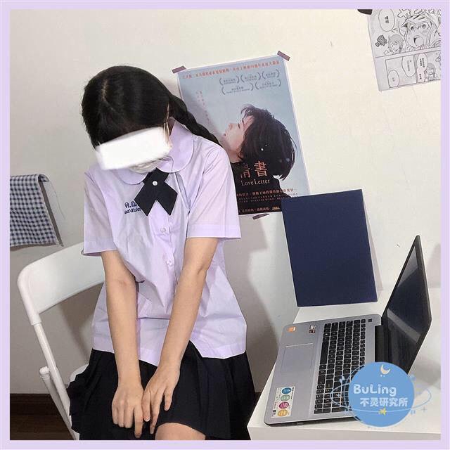 Product Introduction of College style school uniform JK lavender short-sleeved student shirt first love versatile round neck doll collar top girl 8