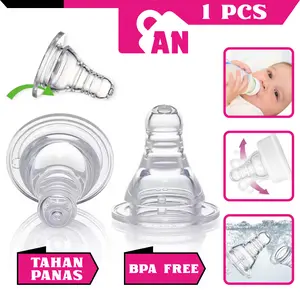 1PCS Dot Bayi Nipple Puting Peristaltic Slim Neck Silicone Perlengkapan Baby Botol Susu Silikon Milk Motif Spiral BPA Free Standart D052