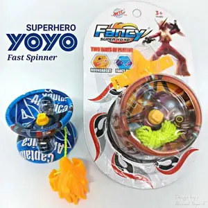 MTC Superhero Yoyo Fast Spinner Mainan Yoyo Warna Pelangi Fancy Berputar Lama untuk Anak Cowok Murah dengan Desain Captain America