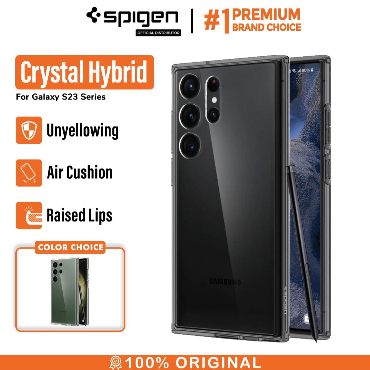 Case Samsung Galaxy S23 Ultra Plus Spigen Crystal Hybrid Clear Casing