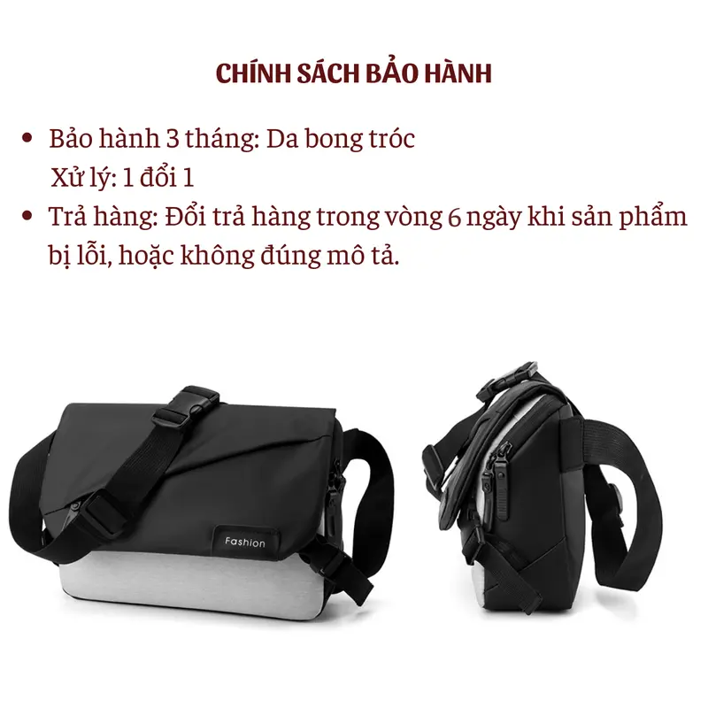 Túi xách nam túi đeo chéo nam trẻ trung da Pu chống nước rộng rãi túi đựng Ipad 12inchs phù hợp đi học, đi làm, đi chơi Bag Đeo Vai Đeo chéo H07 2