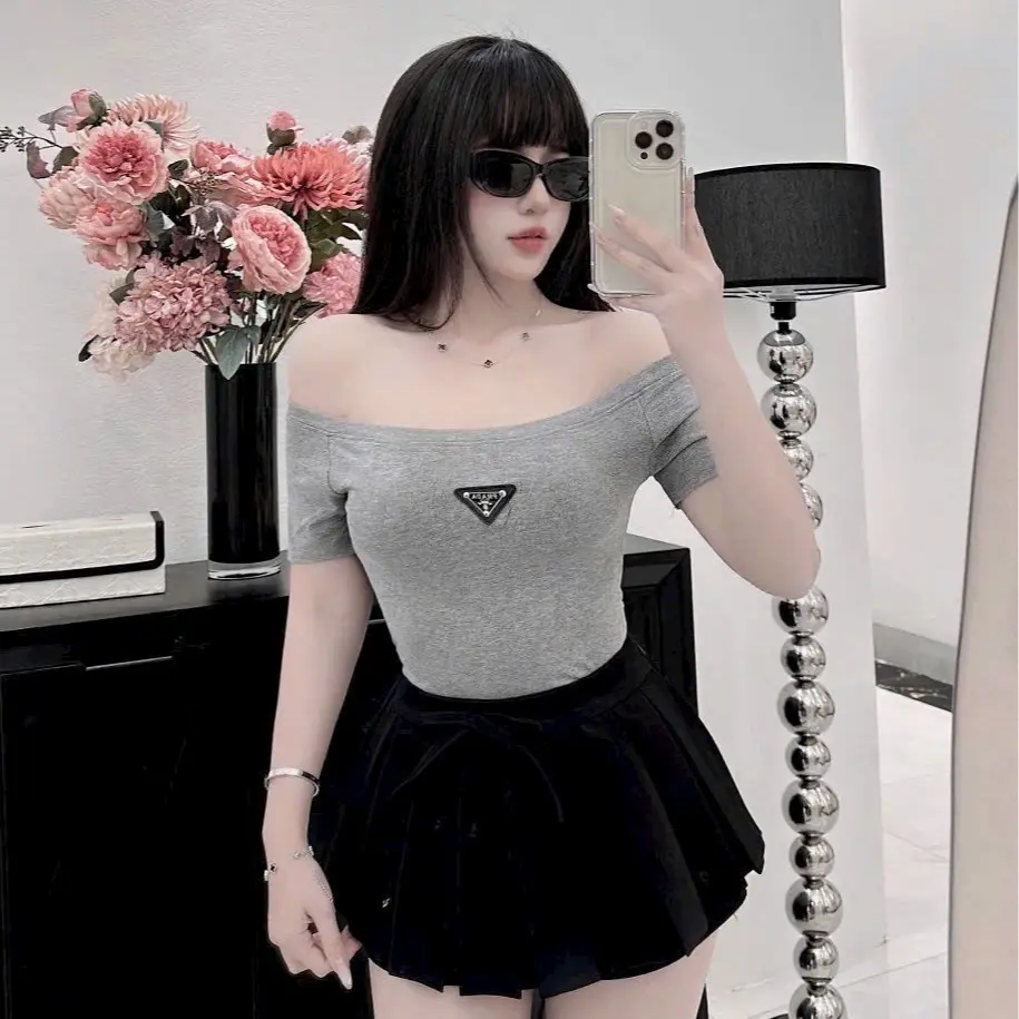 Áo Thun Trễ Vai Ôm Body Cực Tôn Dáng Top Women Voi