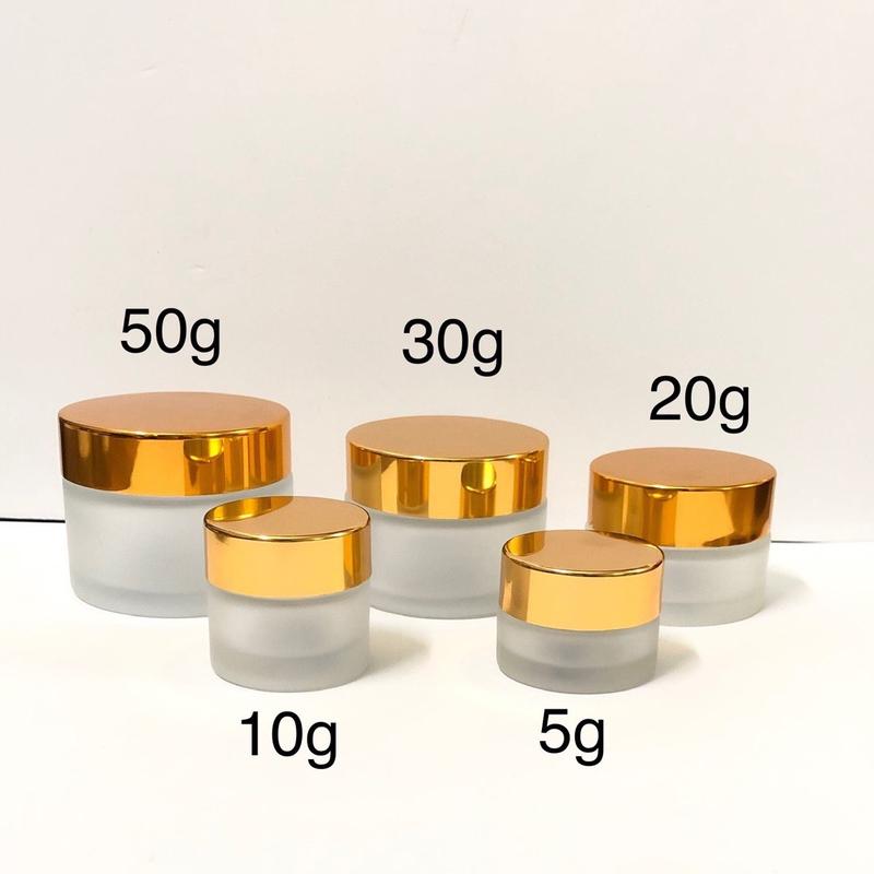 [Giá sĩ] combo 10 hủ face thuỷ tinh nắp vàng 5gr-10gr-20gr-30gr-50gr 0