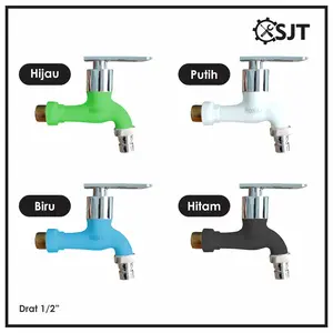 SJT - Kran Air 1/2" PVC Jumbo / Keran drat kuningan Engkol STICK Honxi plastik