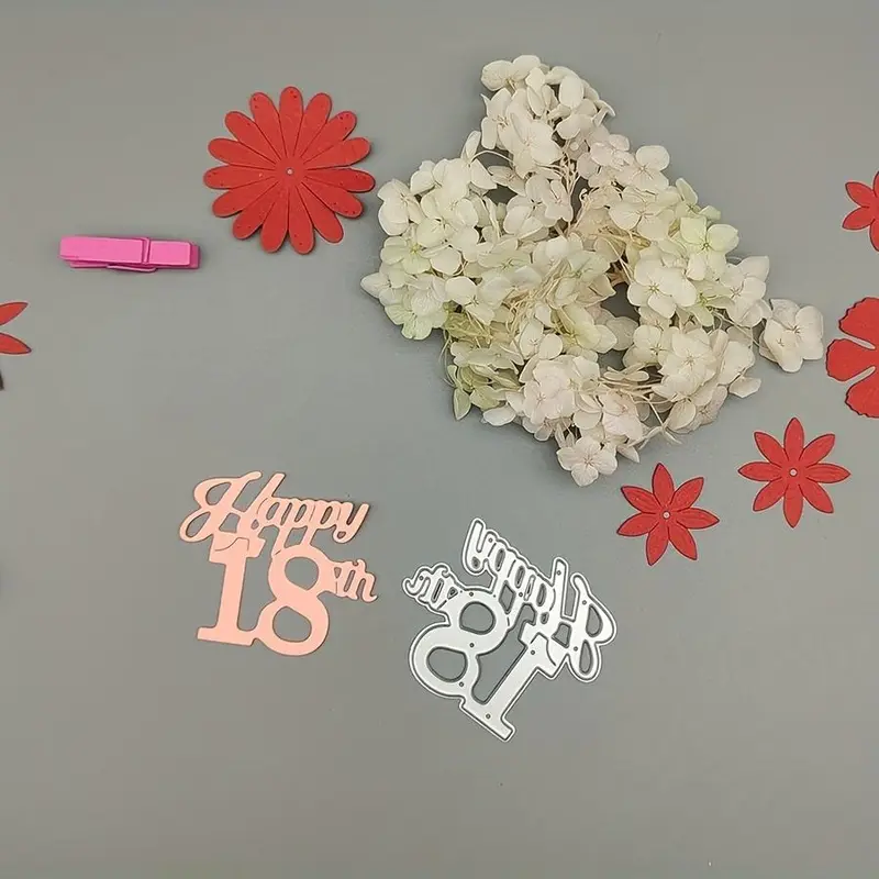 Number & Letter Pattern Metal Cutting Die, 1 Count DIY Scrapbooking & Stamping Die, Greeting Card Making Tool for Scrapbooking & Journal Making 3