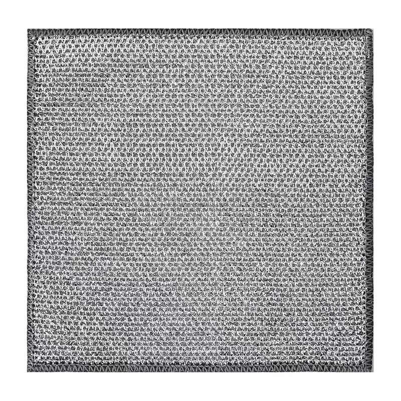 5 cái-Khăn lau đa năng dệt từ sợi thép - Bền bỉ, chịu mài mòn, dễ dàng vệ sinh, hiệu quả tẩy rửa. 4
