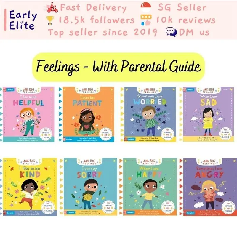 100% Quality Little Big Feelings I Can Say Sorry/ I Can Be Kind/ I Can Be Patient Good Habit Children Book