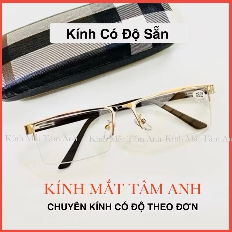  Kính Mắt Tâm Anh Kính Lão Thị Viễn Thị Cận Thị Gọng Kim Loại Nửa Viền Xẻ Cước Mắt Đã Có Độ Tặng Hộp Và Khăn Lau Kính Unisex Chống Xước MIKA POLARIZED Sáng Rõ 