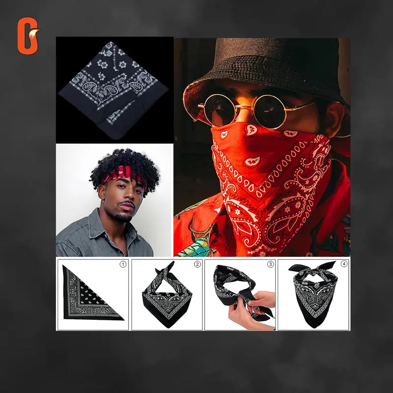 (PREMIUM) Slayer Bandana Motif Paisley - Slayer Scarf Syal Pria dan Wanita 55x55 cm - Orphic Store 6