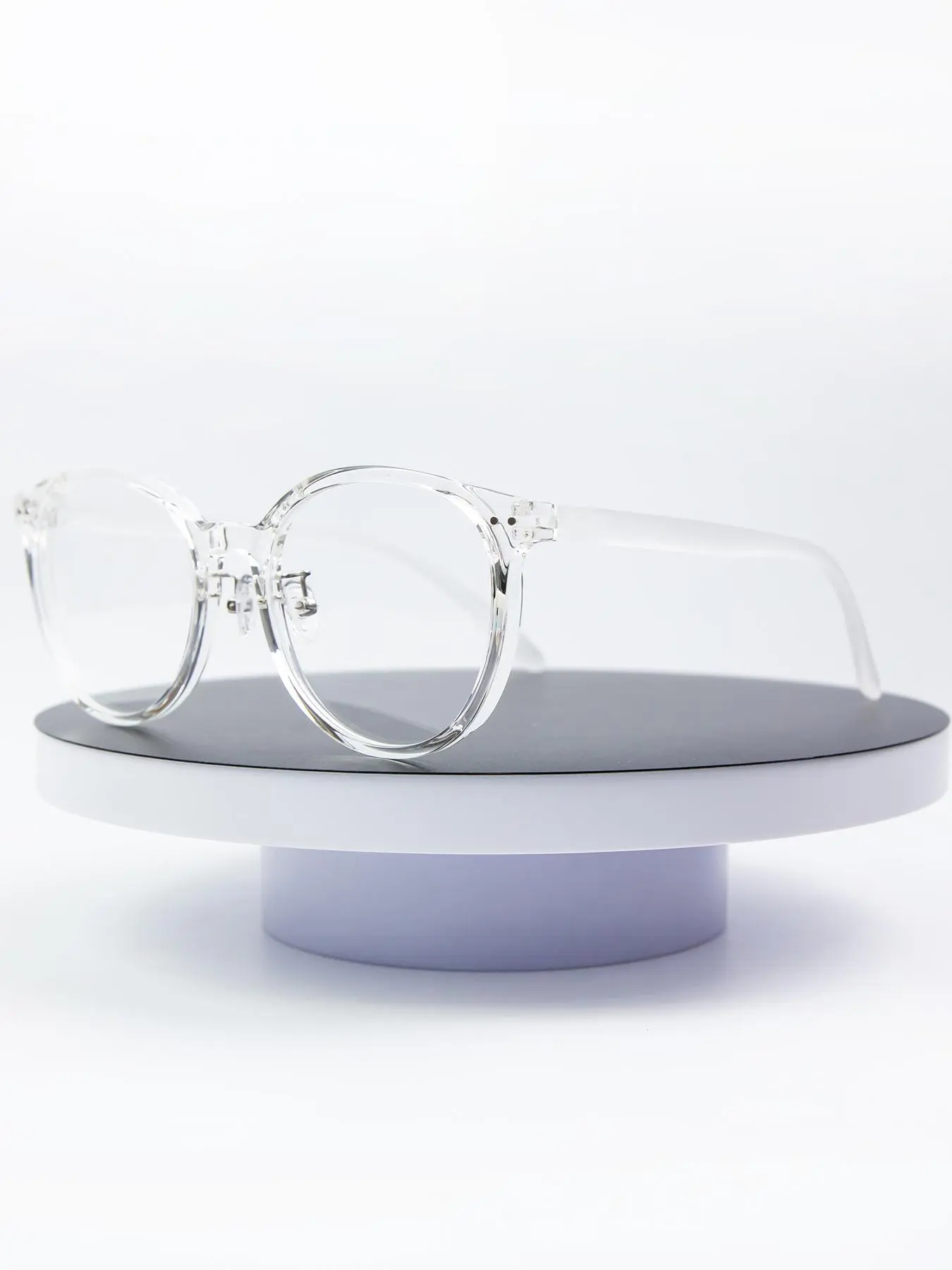 Basic Anti-blue Light Round Frame Eyeglasses for Women & Men, Fashion Eyeglasses for Work, Daily Clothing Decor, for Student Daily Use