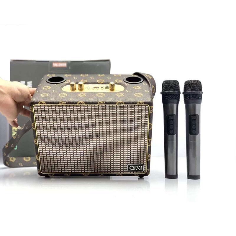 Loa Bluetooth Sk2039 Nghe Nhạc Hát Karaoke Tặng Kèm 2 Mic Không Dây Kết Nối Điện Thoại Tivi Máy Tính Kem Củ Loa