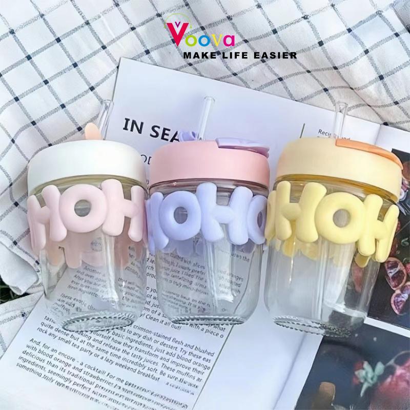 [COD] TUMBLR HOHO/ MUG KACA TEBAL/ MUG AESTHETIC CUTE Water Bottles 1