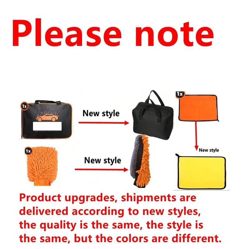 Car Cleaning Tool Set, Car Wash Tool Set with Storage Bag, Car Wash Brush Set, Car Cleaning Kit, Professional Car Wash Accessories 3
