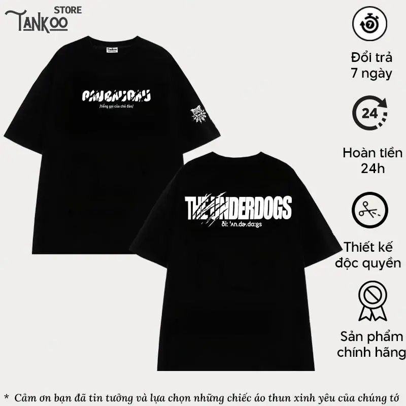 Tankoo, Áo thun phông RAP V IỆT THE UNDERDOGS BIG TEAM TIẾNG GỌI C HÓ ĐÀN chất COTTON co dãn 2 chiều thám hút mồ hôi áo từ size M-5XL dành cho cả nam và nữ