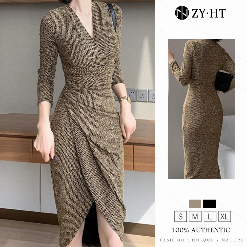 Vietnam style dresses Women's Dresses Golden Dresses Fitted Dresses Knee Length Dresses Work Dresses Vintage Dresses Work Dresses Sexy Dresses Korean Dresses Work Dresses 3660