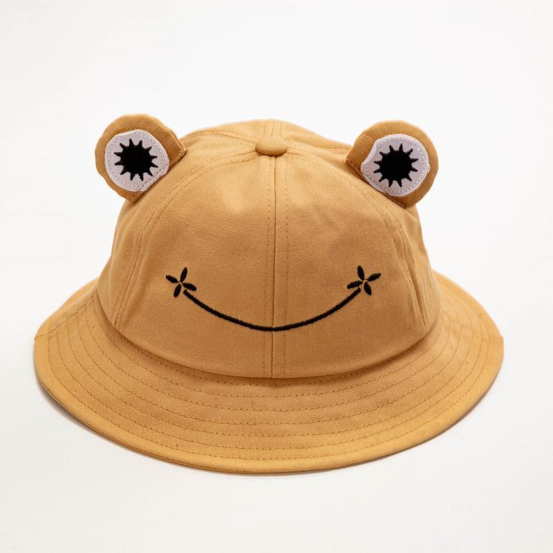 Product Introduction of Sunscreen Frog Hat Versatile Frog Design Breathable Fashion Bucket Hat Fashionable Lightweight Bucket Hat for Summer Accessory Autumn Fashion Beach 0