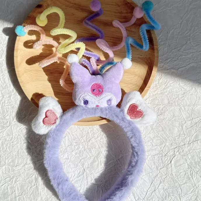 BISA COD F6415 Bando Lucu Motif Karakter / Hairband 3D Unik Imut Motif Kepala Spiral Headbands Hadiah 5