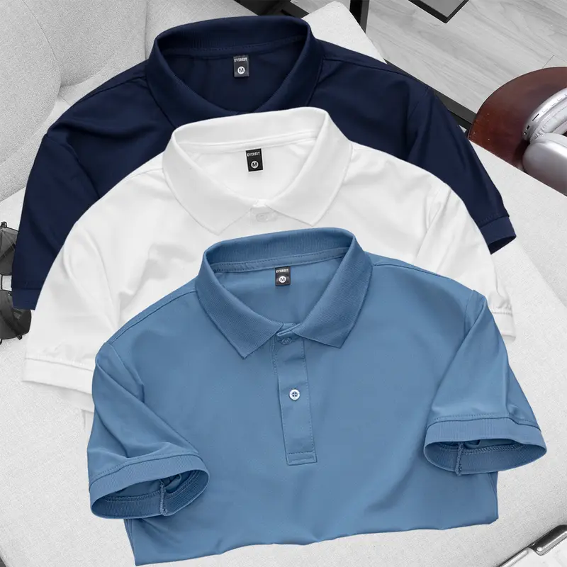 Bộ 3 áo thun polo nam Everest vải cá sấu co giản 4 chiều Nhiều màu Menswear Shirt 4