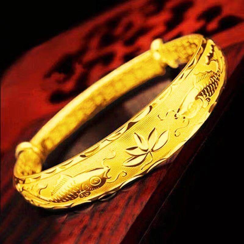 Vòng Tay Mạ Vàng, Thiết Kế Hình Rồng Và Phượng, Phong Cách Tốt Lành Và Đầy Sao, Tượng Hình Tượng Vòm, Vòng Tay Giàu Có, Hình Tròn Và Mịn, Kiểu Đẩy Phụ Kiện Nam Hoa Nữ Voi Móc Khoá Giày Móc Khóa Women 7
