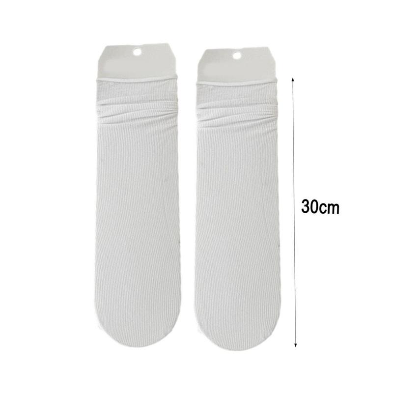 Product Introduction of Quntuas- Casual Solid Color Socks High-quality Polyester Socks Breathable Ice Silk Summer Socks for Women Lightweight Athletic Crew Socks for Daily Wear in Asia 0
