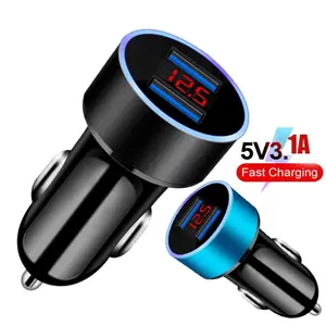 Fonken 3 1a 5v Charger Dual Usb 2 Port Dengan Tampilan Led Universal Phone Mengisi Cepat