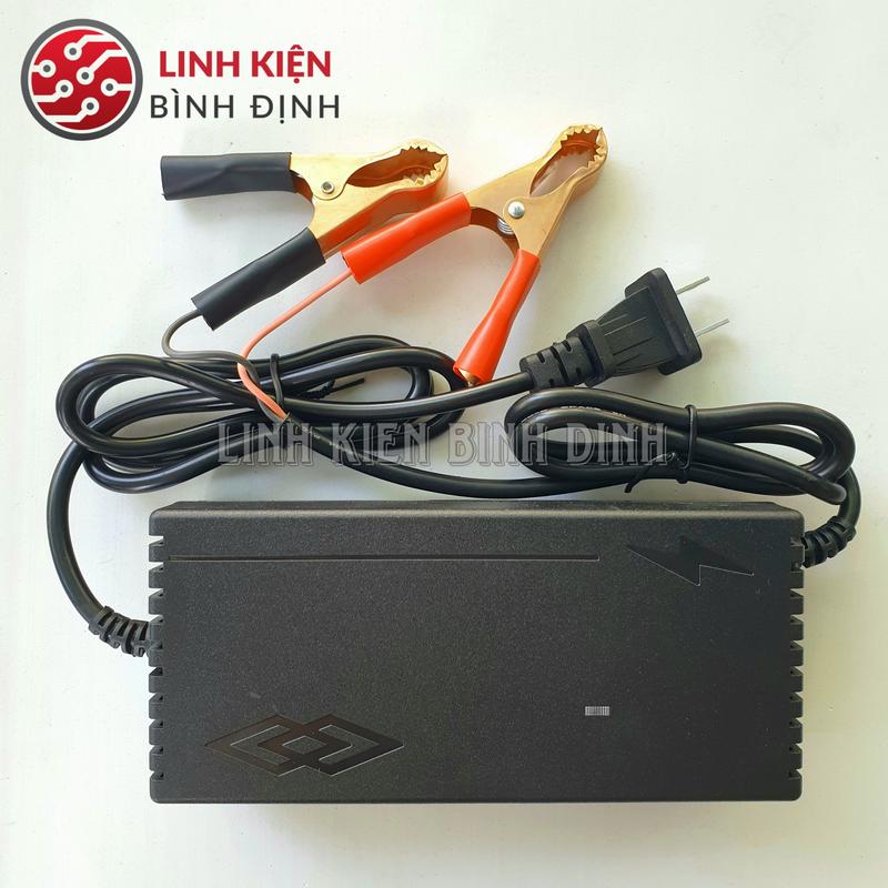 Bộ Sạc Pin Lithium 3S 12.6V 5A 10A  Giắc Kẹp Đỏ Đen tự ngắt khi sạc đầy, có quạt tản nhiệt