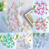 Gambar Vinnatsu 12 PCS Dekorasi Rumah /  Stiker Dinding Kupu-kupu 3D / Kupu-kupu Berwarna-warni yang Indah untuk Kamar Anak / Dekorasi Dinding Kupu-kupu yang Estetis / Dekorasi Dinding Kupu-kupu yang Kreatif dan Modis untuk DIY - Warna-warni hijau dari FluffyHQ Kab. Tangerang 1 Tokopedia